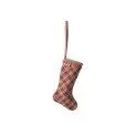 Stocking ornament plaid red