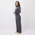 Cupro High Waist Pants lila grey 