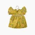 Amigas: Daisy Flowers dress mustard fringe look