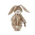 Wooly bunny with pacifier holder