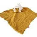 Rubber Rabbit with muslin diaper mustard yellow - Baby toys especially for our little ones | Stadtlandkind