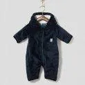 Baby Einteiler Fleece Mou True Navy - Strampler und Overalls in diversen Farben und Formen | Stadtlandkind