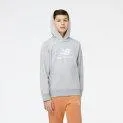 Hoodie Essentials Stacked Logo athletic grey - Sweatshirts und tollen Strick halten deine Kinder auch an kalten Tagen warm | Stadtlandkind