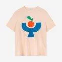 T-Shirt Tomato Plate Peach - Can be used as a basic or eye-catcher - great shirts and tops | Stadtlandkind