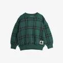 Sweat-shirt Check Aop Green - Sweatshirts de différents modèles avec fermetures éclair, boutons ou complètement sans dans la v | Stadtlandkind