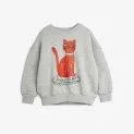 Sweatshirt Cat Sp Grey Melange - Sweatshirts in verschiedenen Designs mit Reissverschluss, Knöpfen oder ganz ohne in der klassischen Variante | Stadtlandkind