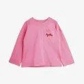 Agatha Emb Pink long sleeve shirt - Brightly colored but also simple long-sleeved shirts in Scandinavian designs for the cooler days | Stadtlandkind