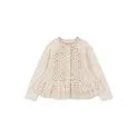 Cardigan Cabby Frill Off White Melange - Avec les tricots, vos enfants sont également protégés de manière optimale contre le froid. | Stadtlandkind