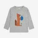 Langarmshirt Hungry Squirrel Light Heather Grey - Knall bunte aber auch schlichte Langarmshirts in skandinavischen Designs für die kühleren Tage | Stadtlandkind