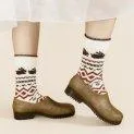 Minky Bunny Fairisle Crew socks - Milk - Cool socks and tights for a splash of color in your outfit | Stadtlandkind