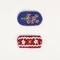 Hair clip Polly Crochet - Red Multi - Beautiful and practical hair accessories for your kids | Stadtlandkind