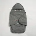 Blanket for baby car seat merino wool gray