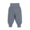 Baby fine knit pants with high cuffs smoke blue - Chinos and joggers are perfect for everyday life and always fit | Stadtlandkind