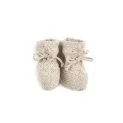 Chaussons tricotés avec rubans nature - Chaussures de marche à quatre pattes pour les voyages de découverte de votre bébé | Stadtlandkind