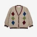 Cardigan Diamonds Intarsia Light Brown - In knitwear your children are also optimally protected from the cold | Stadtlandkind