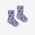 Baby socks Cherry all over Purple - Socks in different variations for your baby | Stadtlandkind