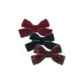 Hair clips set of 6 Micki Bow Red Glitter Green - Beautiful and practical hair accessories for your kids | Stadtlandkind