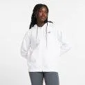 Fleece Jacket Sport Logo Full Zip White - Super comfortable yoga and sports tops | Stadtlandkind