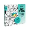 Surf & skate coloring poster - Painting and drawing with different colored pencils or wax crayons | Stadtlandkind