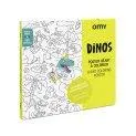 Coloring poster dinosaurs - Painting and drawing with different colored pencils or wax crayons | Stadtlandkind