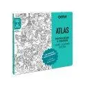 Atlas coloring poster - Painting and drawing with different colored pencils or wax crayons | Stadtlandkind