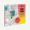 Fun Park coloring poster - Painting and drawing with different colored pencils or wax crayons | Stadtlandkind