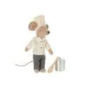 Cooking mouse with soup pot and spoon - Sweet friends for your doll collection | Stadtlandkind