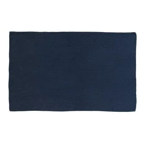 Linus uni, drap housse 240x270 cm indigo - lavie