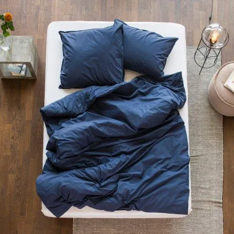 Louise uni, housse de duvet 200x210 cm indigo - lavie