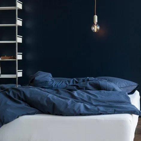 Louise uni, housse de duvet 200x210 cm indigo - lavie