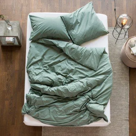 Louise uni, pillow case 65x100 cm pine green - lavie