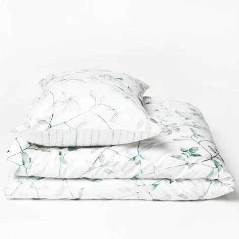 LUTRY pillow case 50x70cm snow, pine green - Journey Living