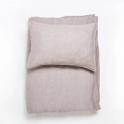 Linus chambray, mauve Duvetbezug 200x210 cm - lavie