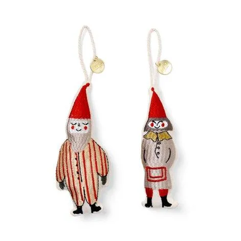 Anhänger Elf Pair 2er-Set Striped - ferm LIVING