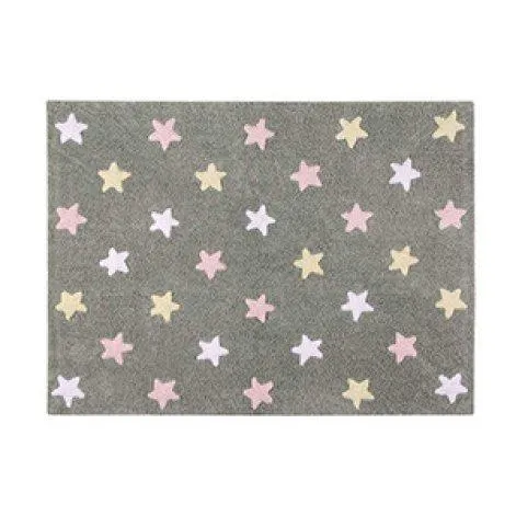 Teppich Stars Pink-Grey / Tricolor - Lorena Canals