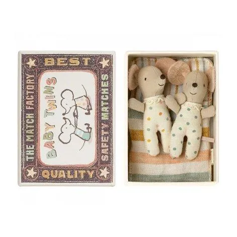 Baby mouse twins in a matchbox - Maileg