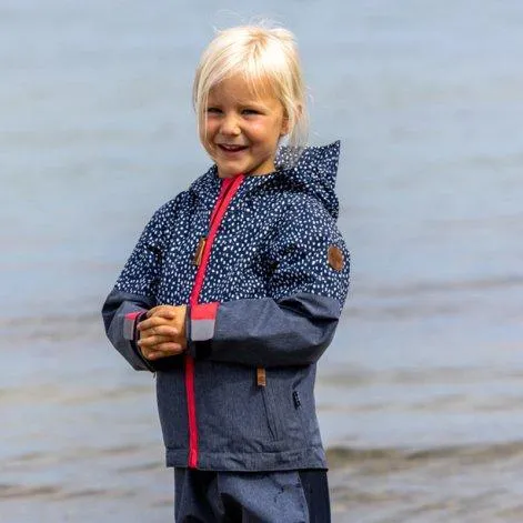 Kinder Regenjacke Puck dress blue print - rukka