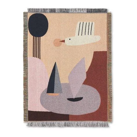 Bird Tapestry/Blanket Beige - ferm LIVING