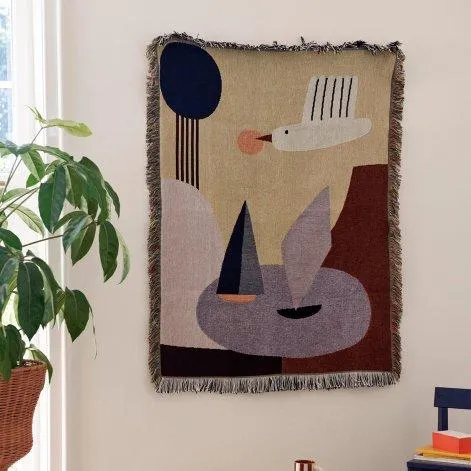 Bird Tapestry/Blanket Beige - ferm LIVING