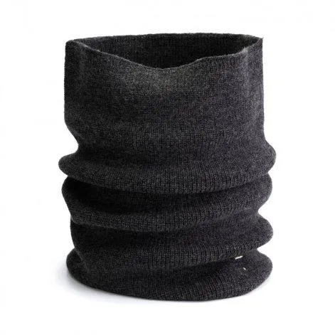 Round Scarf Endless Knitted Nearly Black Melange - Gray Label