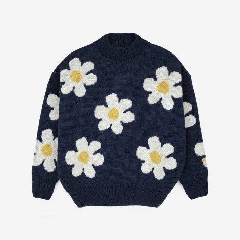 Sweatshirt Big Flower jacquard all over | Stadtlandkind