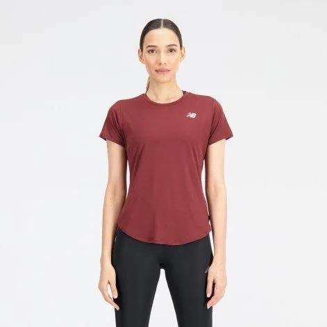 T-shirt femme Accelerate manches courtes bourgogne - New Balance