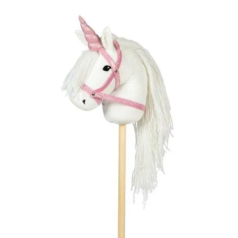 Einhorn Horn und Halfter für Steckenpferde Pink glitter - by ASTRUP