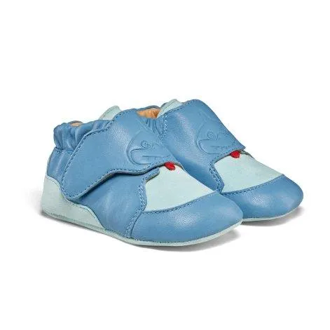 Chausson de marche pour bébé Cuir Crawly Requin - Affenzahn