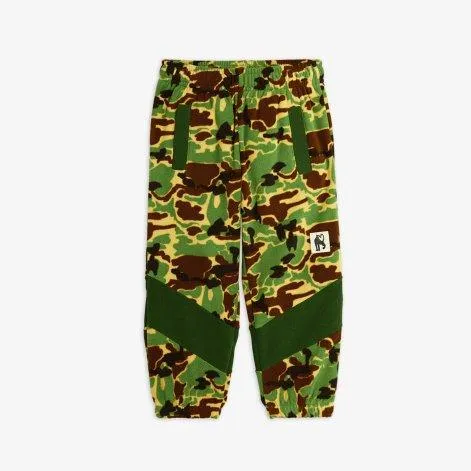 Stripe Green fleece trousers - Mini Rodini