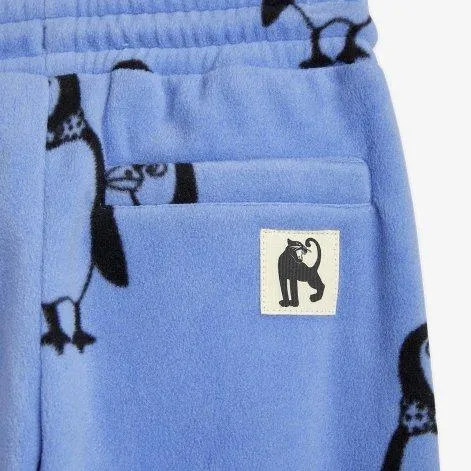 Pantalon en polaire Penguin Blue - Mini Rodini