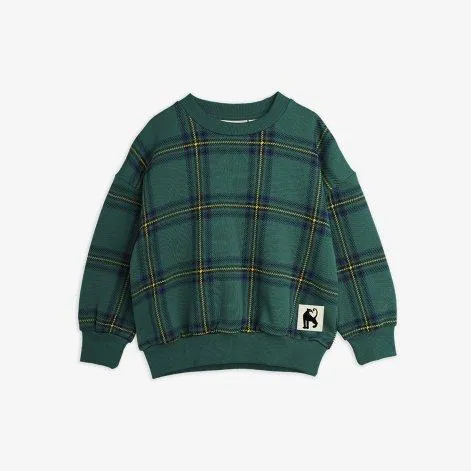 Sweatshirt Check Aop Green - Mini Rodini