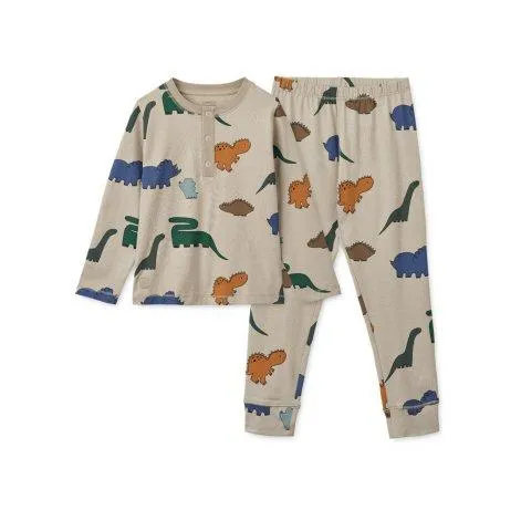 Wilhelm Printed Dinosaurs Mist pyjama set - LIEWOOD