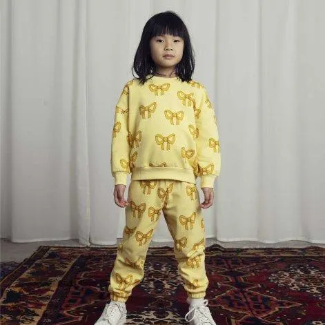 Sweatshirt Bow Aop Yellow - Mini Rodini