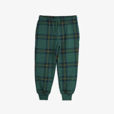 Sweatpants Check Aop Green - Mini Rodini